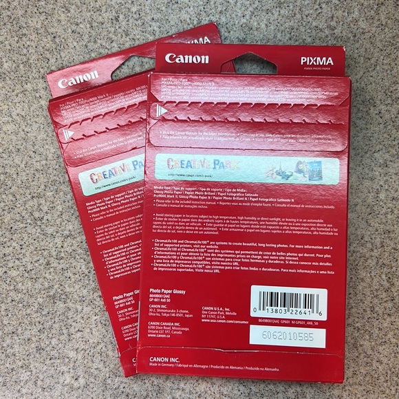 2 packs of Canon Pixma GP-601 Photo Paper Glossy 4"x6" 50 sheets in each pack - Picture 5 of 6